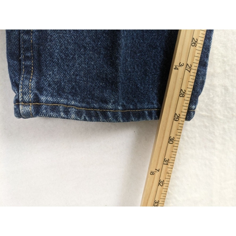 Wrangler Mens 34 x 30 Denim Blue Jeans 100% Cotton Relaxed Fit - Picture 9 of 14